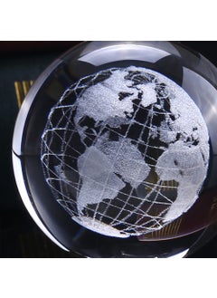 Hediyesahibi Decorative Metal Footed Globe 3D Glass Globe  - Image 2