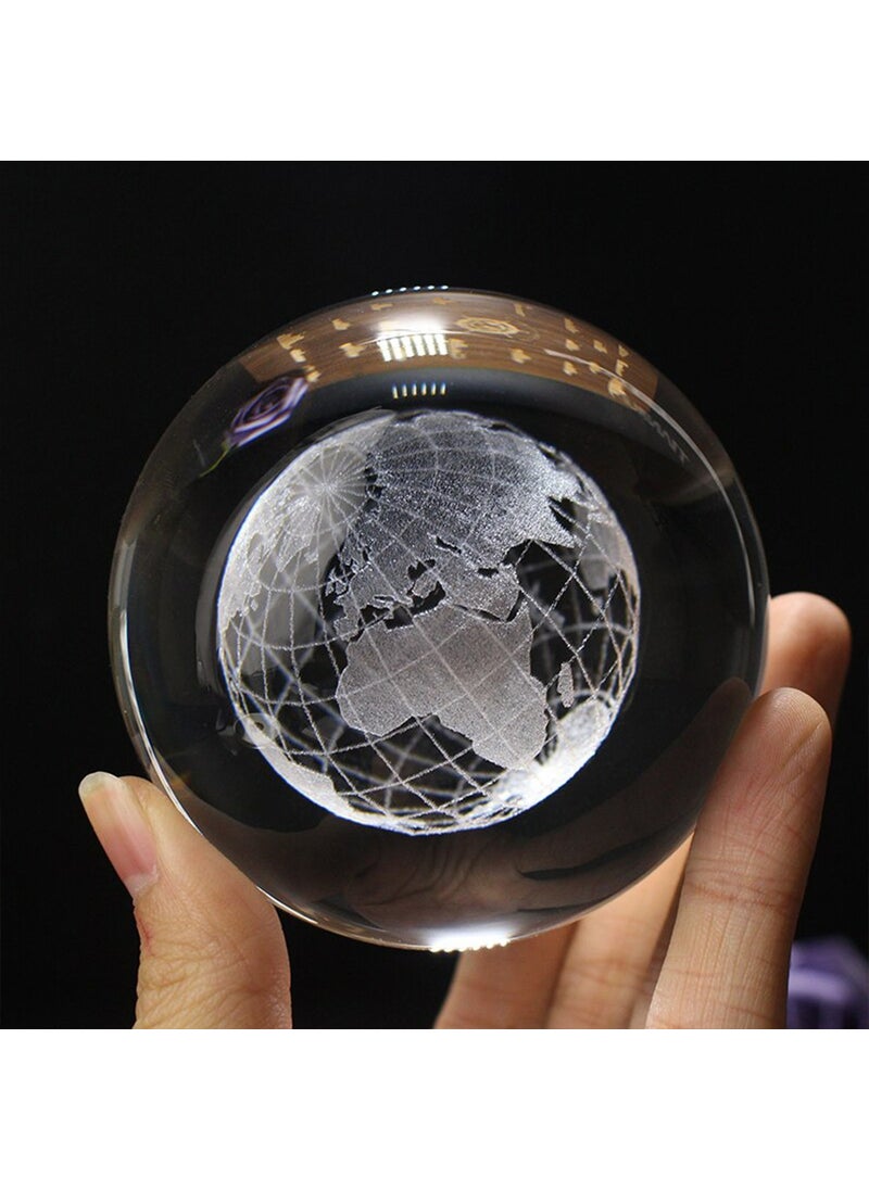 Hediyesahibi Decorative Metal Footed Globe 3D Glass Globe  - Image 4