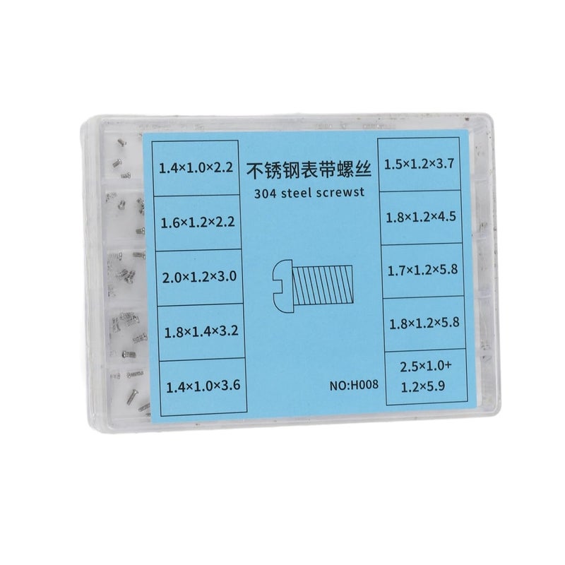 طقم براغي إصلاح ساعات من الفولاذ المقاوم للصدأ 304 مع صندوق تخزين لصائدي الساعات - Image 3