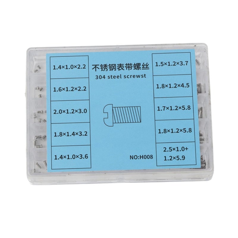 طقم براغي إصلاح ساعات من الفولاذ المقاوم للصدأ 304 مع صندوق تخزين لصائدي الساعات - Image 1