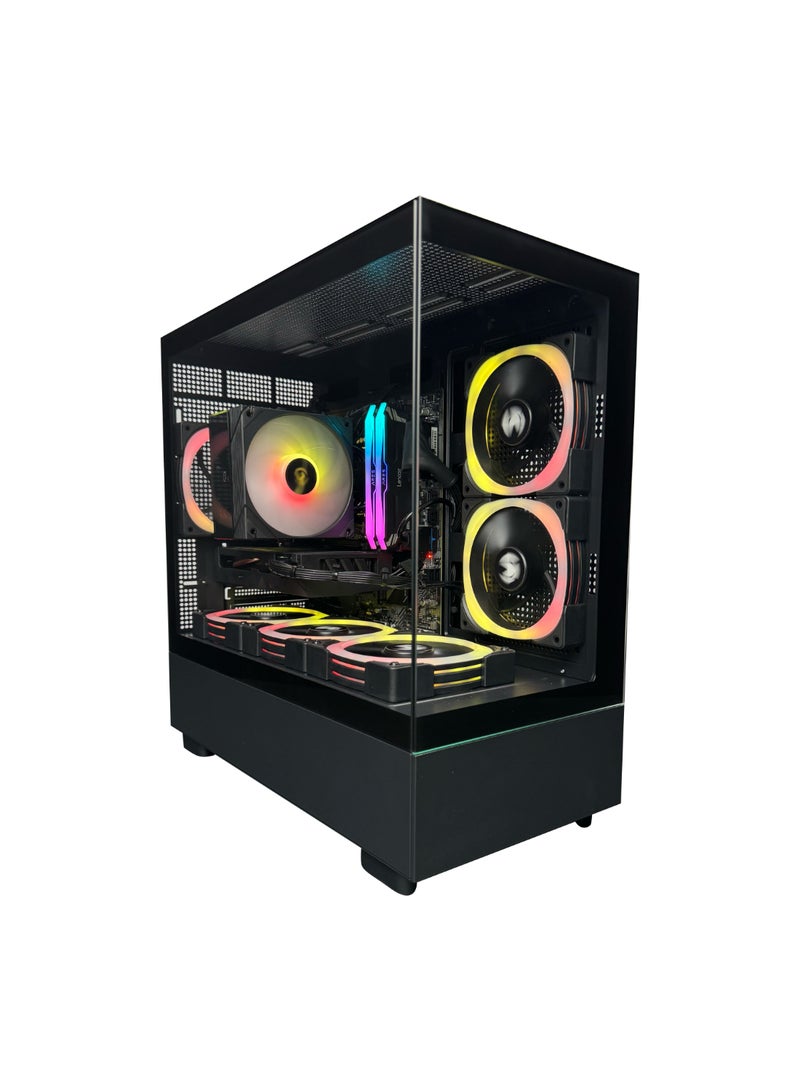 كمبيوتر ألعاب إكسسايت جيمنج PC G6MATX PRO من إم آي مع معالج Core i5 13400F، كارت شاشة Nvidia GeForce RTX 4070 Super، رامات 32GB DDR5، هارد 1TB SSD، ويندوز 11 برو، لونه أسود