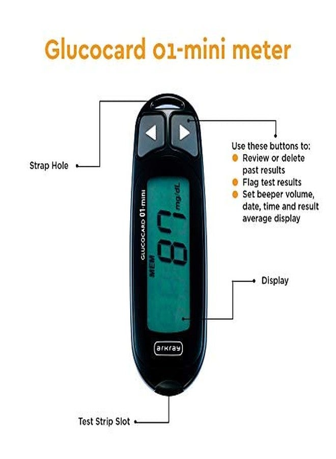 Arkray Max Glucocard 01 Mini Blood Glucometer with FREE 20 Strips+10 Lancet | Japanese Technology | With Warranty - Image 4