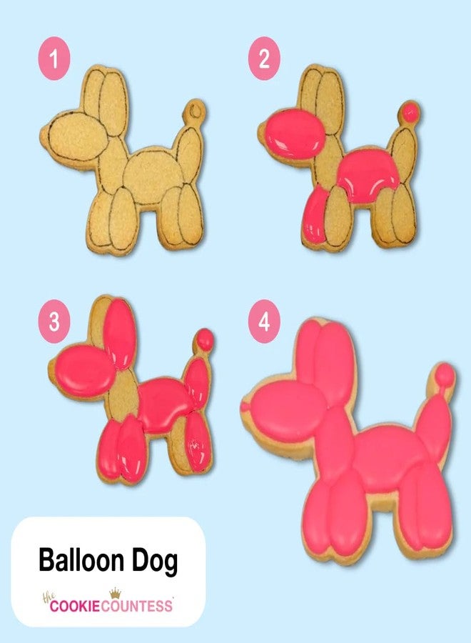 The Cookie Countess Inc قطاعة بسكويت على شكل كلب بالون على شكل كونتيسة الكعك - Image 3