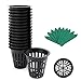 GROWNEER GROWNEER 50-Pack 2 Inch Garden Slotted Mesh Net Cups, Heavy Duty Net Pots w/ 25 Pcs Plant Labels, Wide Lip Bucket  - Image 2