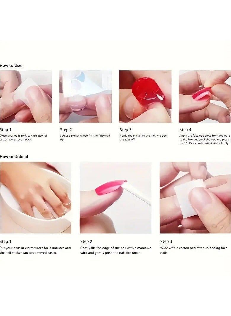 ORiTi أظافر صناعية قصيرة على شكل لوز بطبعة الفهد باللون الوردي - أظافر أكريليك مزيفة مع طرف أبيض للنساء والفتيات - سهلة التطبيق ودائمة - Image 2