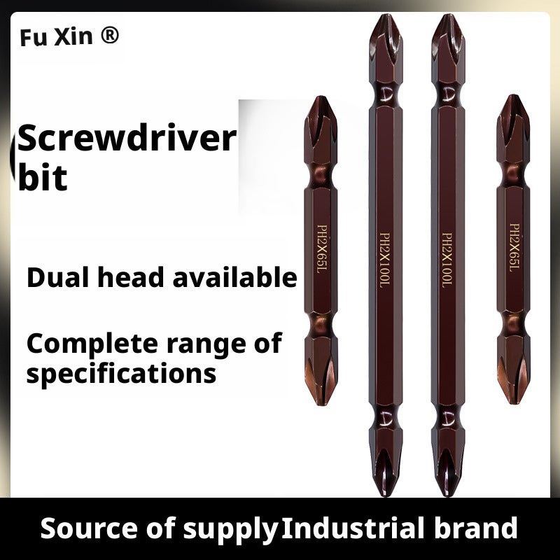 Industrial Double-Ended Phillips Screwdriver Bit PH2 Magnetic Hex 65-300mm - Image 1