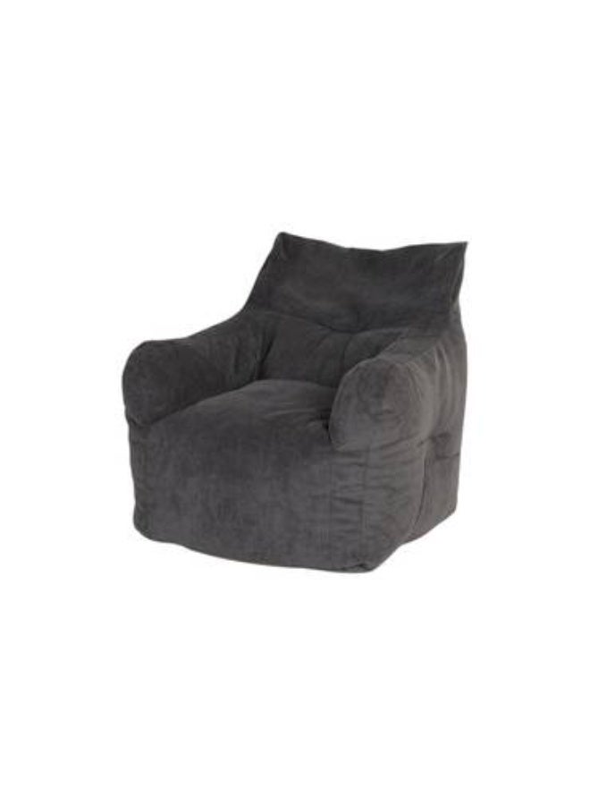 السعادة هوم  كرسي مخمل مفرد-75x67x70- رمادى - Image 1