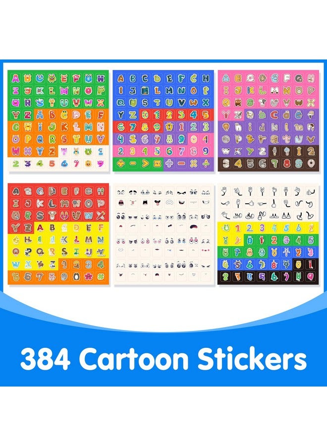 Odoorgames 100 Pcs Math Linking Cubes with 384 Cartoon Stickers - Essential Counting Cubes for Kids Math Learning and Fun Activities - Image 5
