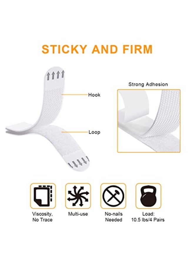 Picture Hanging Strips Heavy Duty, 15-Pairs(30 Strips) Small Adhesive Hook and Loop Mounting Tapes Damage Free No Nails Picture Hangers for Frame Hanging Poster Strips Christmas Decorations - Image 3