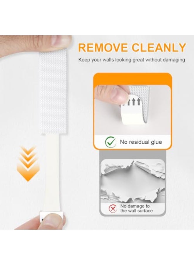 Picture Hanging Strips Heavy Duty, 15-Pairs(30 Strips) Small Adhesive Hook and Loop Mounting Tapes Damage Free No Nails Picture Hangers for Frame Hanging Poster Strips Christmas Decorations - Image 4