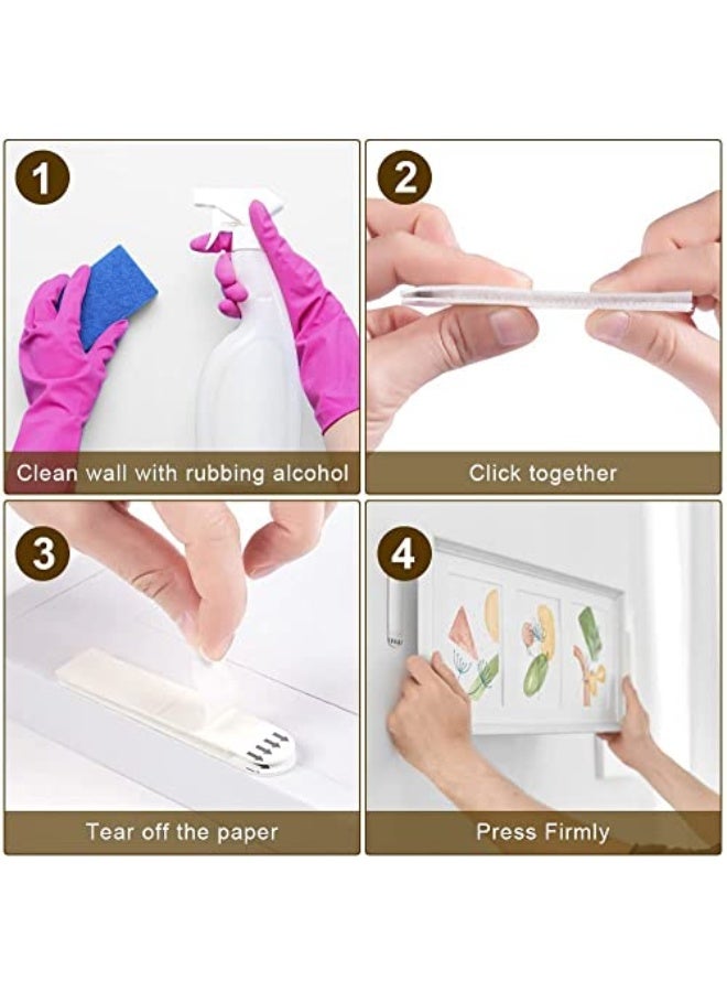 Picture Hanging Strips Heavy Duty, 15-Pairs(30 Strips) Small Adhesive Hook and Loop Mounting Tapes Damage Free No Nails Picture Hangers for Frame Hanging Poster Strips Christmas Decorations - Image 5