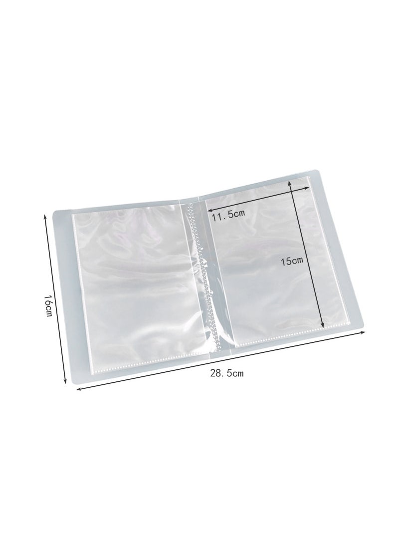 Generic Journal series insert storage bag transparent 40-page mini A6 data book classification sticker storage book folder A6 Data Book 40 pages  - Image 1