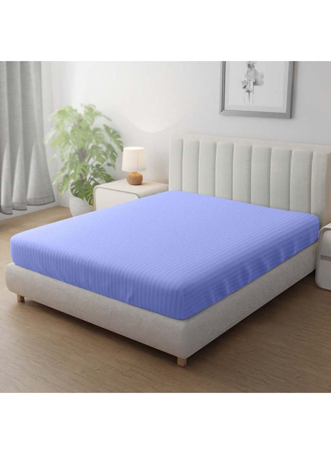 Hotel Linen Klub - Stripe Microfiber  Lavender Fitted Sheet Single 90x190 cm - Image 1