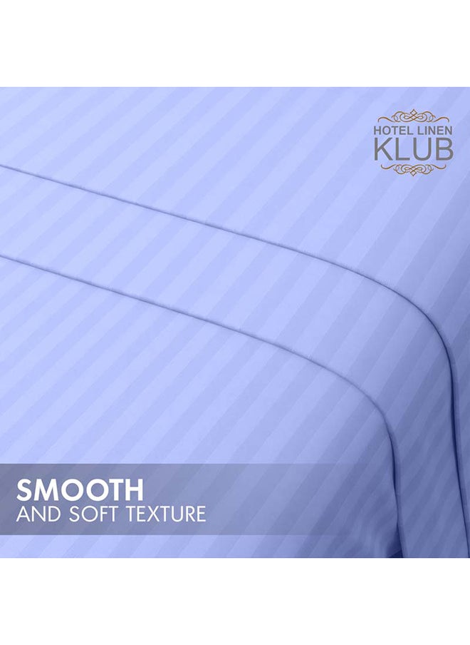 Hotel Linen Klub - Stripe Microfiber  Lavender Fitted Sheet Single 90x190 cm - Image 1