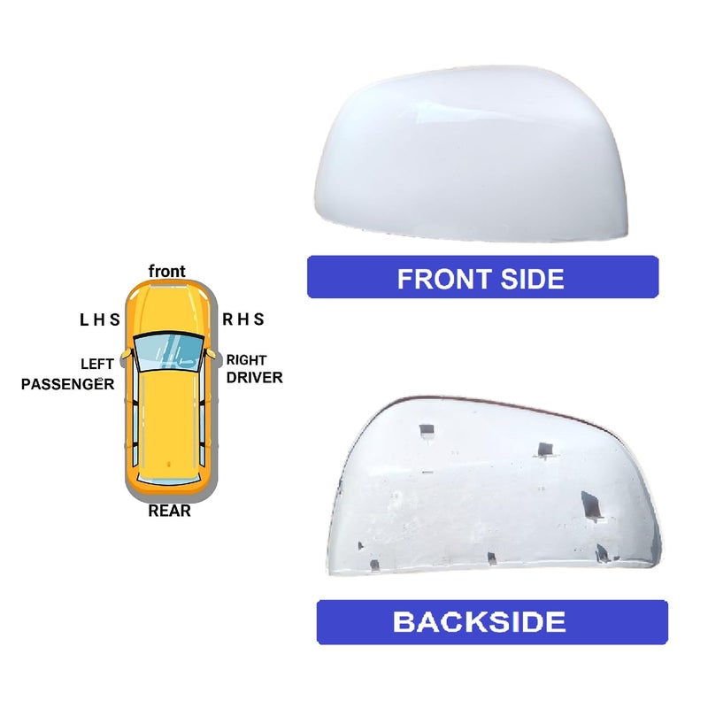 STYCARO Side View Mirror Cover (Without/No Indicator Cut Type) for Maruti SX4 2006-2012 Model Type 1 (RIGHT DRIVER SIDE) - Image 2