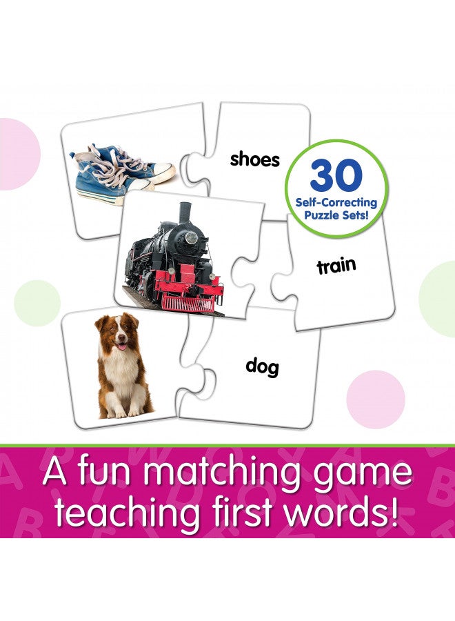 The Learning Journey: Match It! - First Words - 30 Piece Self-Correcting Words with Matching Images for Emerging Readers - Sight Words Puzzle for Kids Ages 3 and Up - Award Winning Toys - Image 2