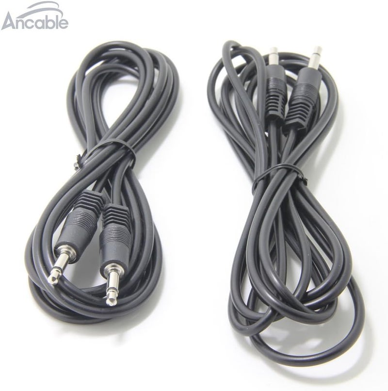 Ancable 2-Pack 3.5mm 1/8 TS Male Mini Plug to Male Mini Plug Monaural Mono Audio Cable 6ft - 12V Trigger, IR Infrared Sensor Receiver Extender - Image 2