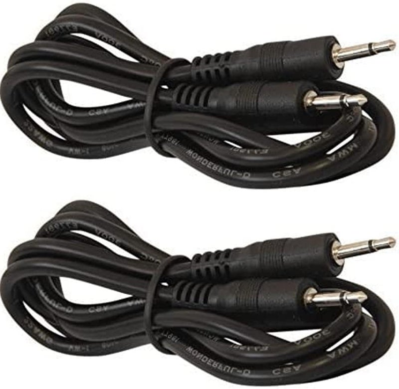 Ancable 2-Pack 3.5mm 1/8 TS Male Mini Plug to Male Mini Plug Monaural Mono Audio Cable 6ft - 12V Trigger, IR Infrared Sensor Receiver Extender - Image 1
