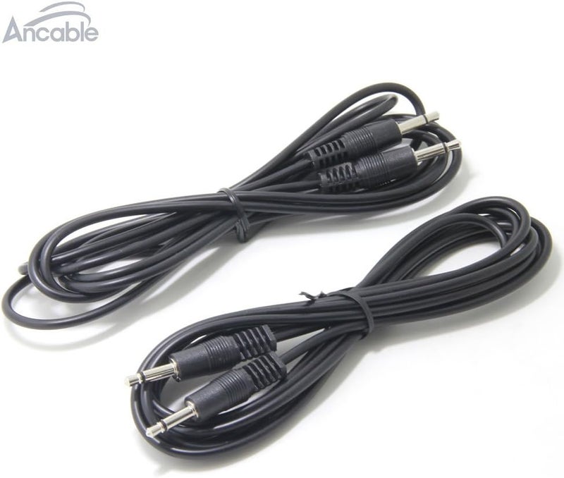 Ancable 2-Pack 3.5mm 1/8 TS Male Mini Plug to Male Mini Plug Monaural Mono Audio Cable 6ft - 12V Trigger, IR Infrared Sensor Receiver Extender - Image 3