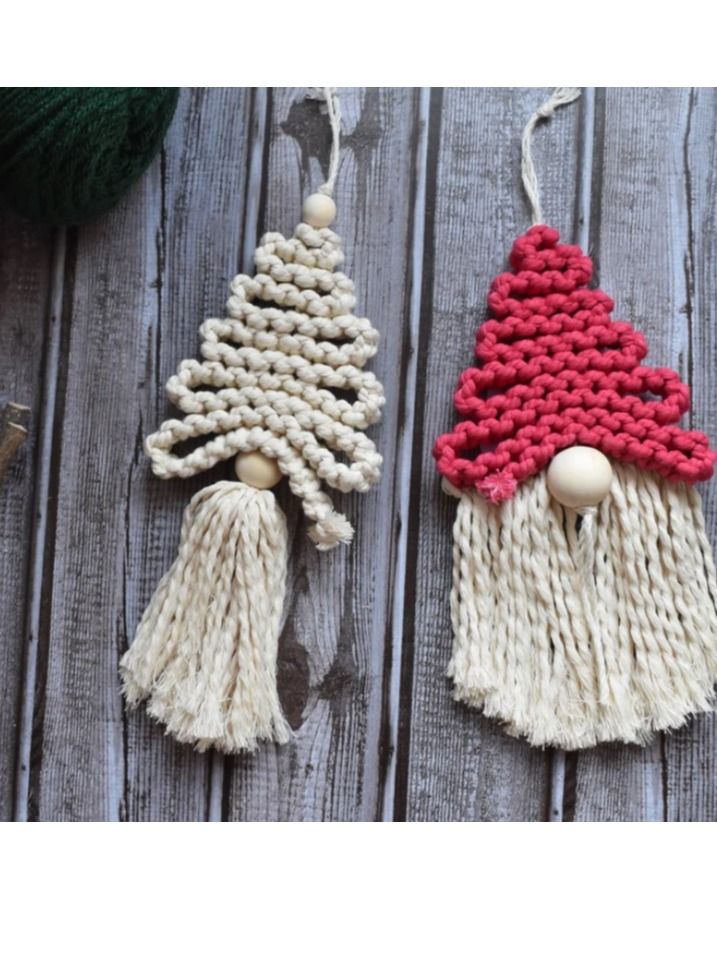 macrame sanu Handmade Macrame Christmas ornaments / Decorations  - Image 2