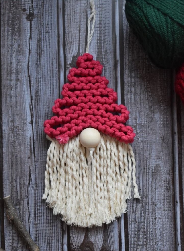 macrame sanu Handmade Macrame Christmas ornaments / Decorations  - Image 1