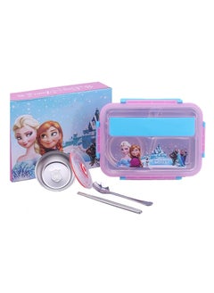 GGEROU Kids Lunch Box with Tableware,1100ml 4 compartment Insulated Lunch Box for Children  - Image 1
