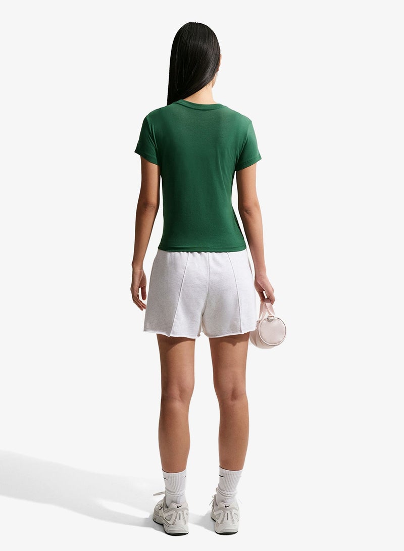 Nike Nsw Chill Knitted Mid Cropped Verbiage T-Shirt - Image 2
