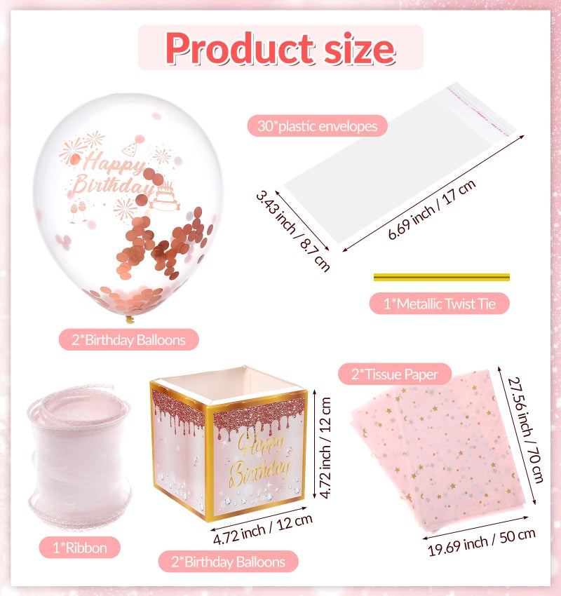 ValueBargain Money Birthday Box  Money Box For Cash Gift Birthday  Funny Pull Cash Surprise For Party Gift (Pink) - Image 3