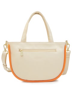 CAPRESE Caprese Gracie Solid Cream Faux Leather Medium Satchel Bag  - Image 3