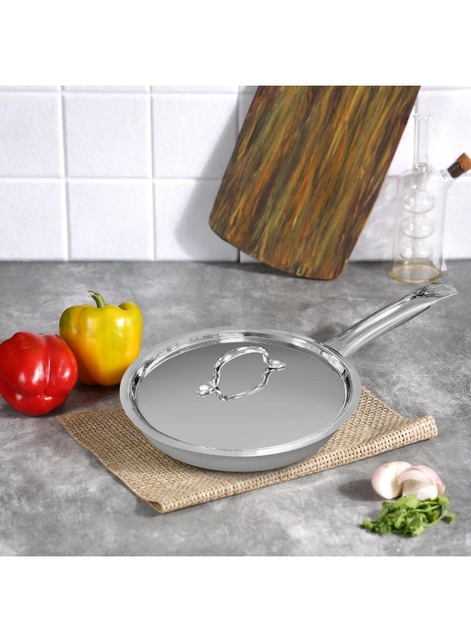 VINOD مقلاة فينود سمارت تريبل مع غطاء - 2.5 لتر (22 سم) ، VTF022 - Image 5