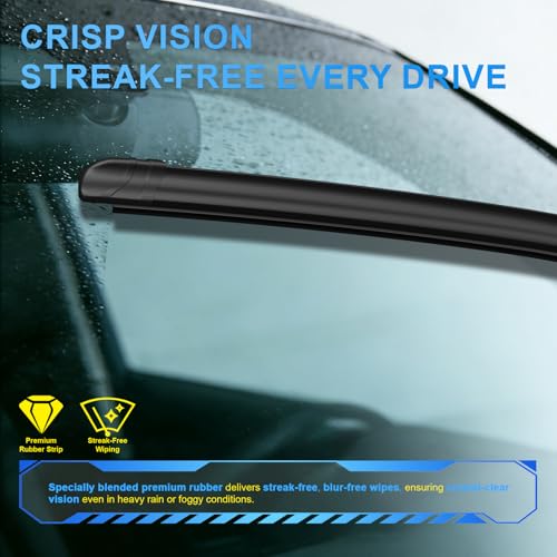 CJPPPZIW® Windshield Wipers -26"+16" Replacement for 2009-2019 Toyota Corolla/2013-2025 Toyota RAV4,OEM Quality Premium All-Season Wiper Blades (Set of 2) - Image 4