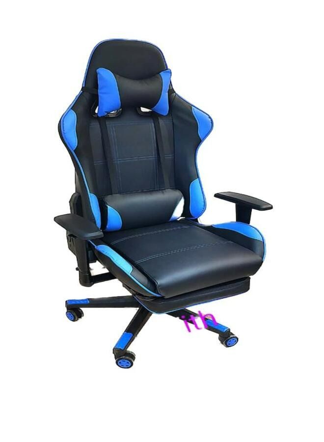 Generic Gaming Chair with Footrest, Ergonomic Swivel Racing Style Adjustable PU Leather Office Chair High Back Computer Desk Chair with Lumbar Support  - Image 2