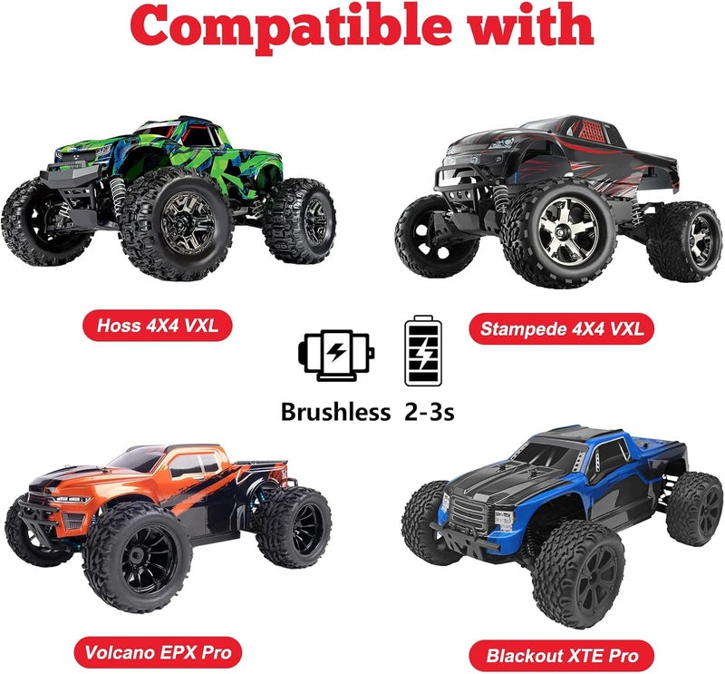 Hobbypark 2.8" 12mm Hex RC Truck Wheels and Tires for 1/10 Scale Traxxas Stampede VXL Hoss 4x4 Redcat Volcano Epx Pro S30 Monster Truck - Image 5