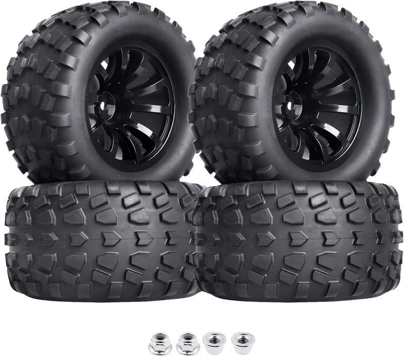 Hobbypark 2.8" 12mm Hex RC Truck Wheels and Tires for 1/10 Scale Traxxas Stampede VXL Hoss 4x4 Redcat Volcano Epx Pro S30 Monster Truck - Image 1