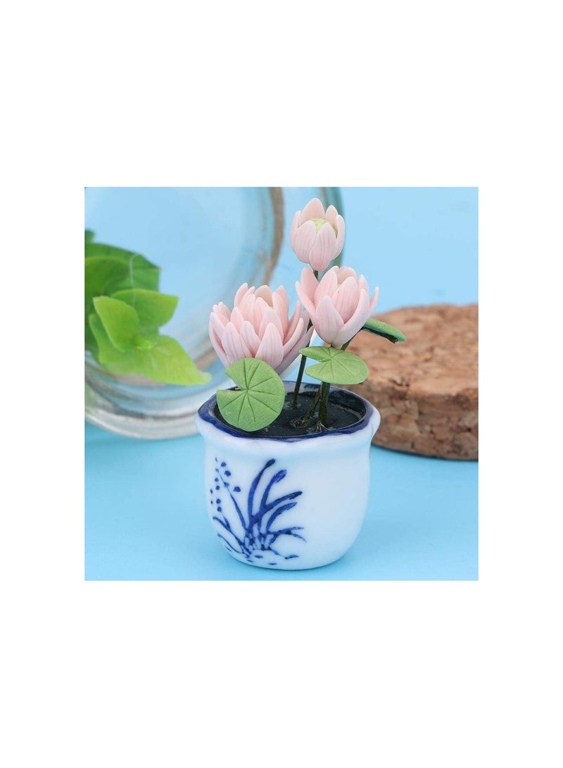 GGOOT Dollhouse Miniature Lotus, Dollhouse Miniature Flower, Safe Mini Durable for 1/6 Doll House Children Kids 1/12 Doll House  - Image 2
