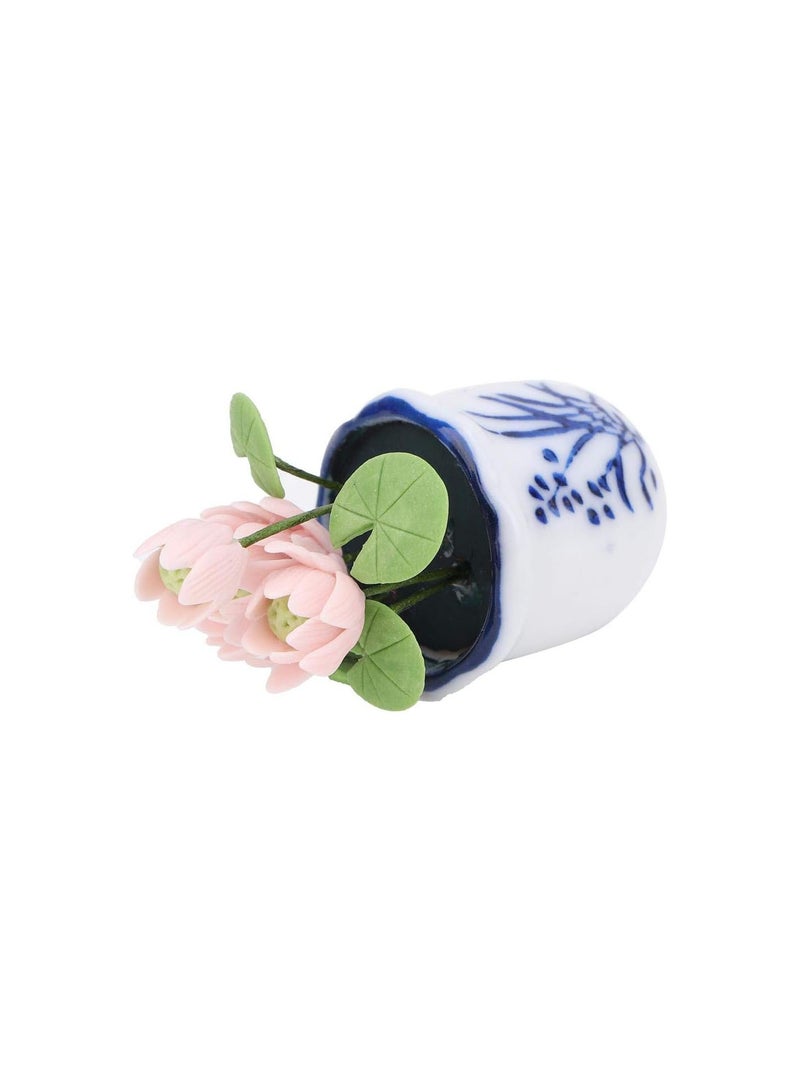 GGOOT Dollhouse Miniature Lotus, Dollhouse Miniature Flower, Safe Mini Durable for 1/6 Doll House Children Kids 1/12 Doll House  - Image 3