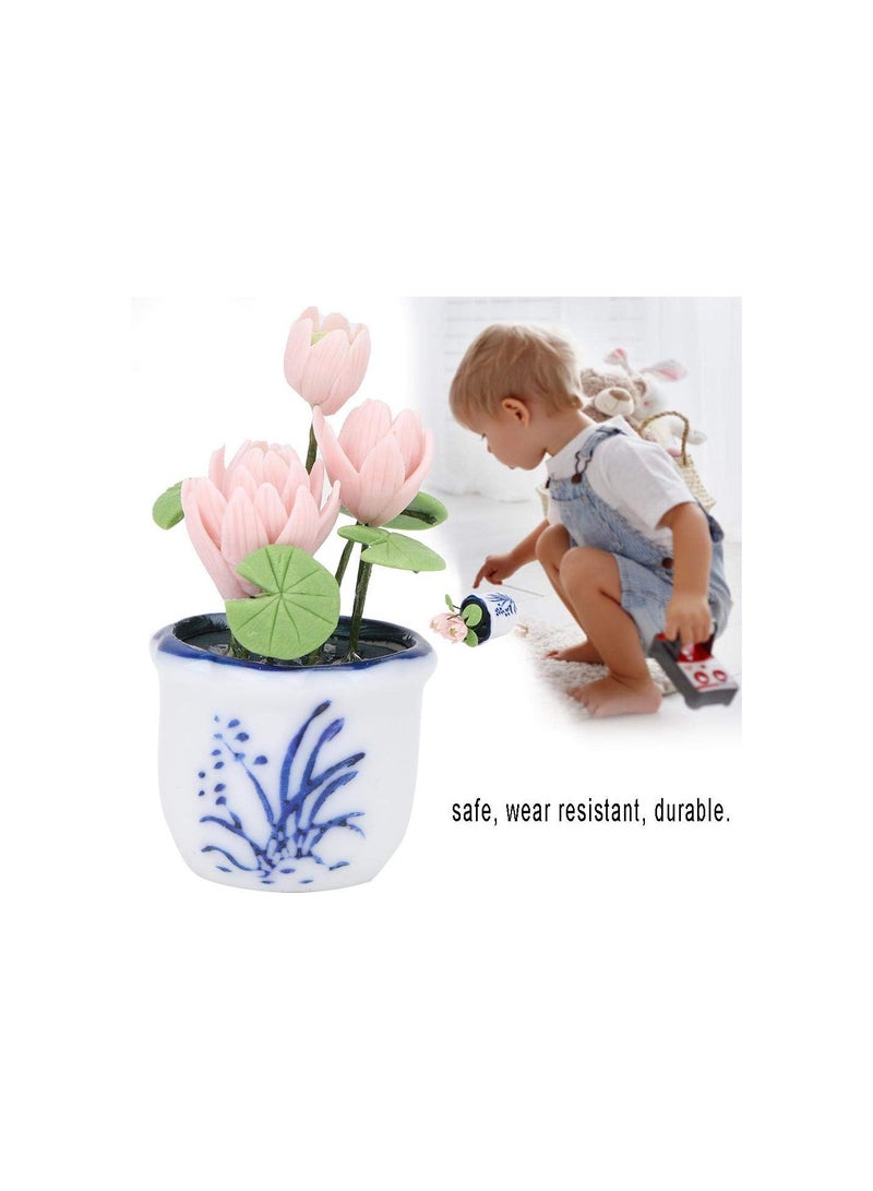 GGOOT Dollhouse Miniature Lotus, Dollhouse Miniature Flower, Safe Mini Durable for 1/6 Doll House Children Kids 1/12 Doll House  - Image 4