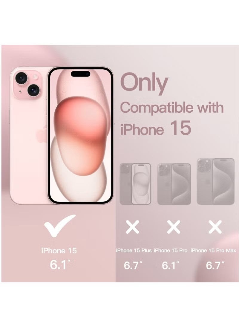 iPhone 15 Liquid Silicone Case - Slim Fit Soft Touch Protective Cover with Microfiber Lining & Camera Protection - Light Pink - Image 2