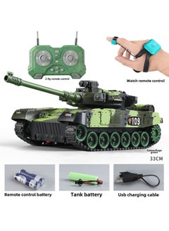 Remote Control Tank Can Be Fired Simulation Battle Tiger Armored Vehicle Crawler Model Children Boy Toys-Color: 9-way T90 ]-Proportion:1 Set Of Batteries