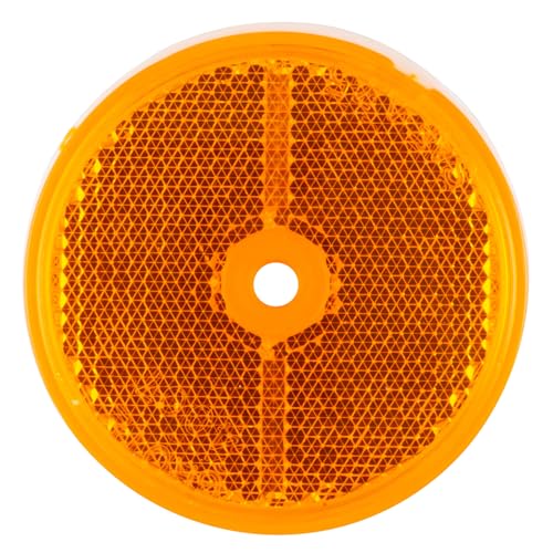 Grote 40073-5 Yellow 2 1/2" Round Stick-On Reflector - Image 5