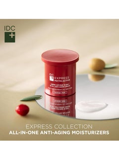 IDC IDC Dermo Express Phyto-Active Recharge 16-In-1 Anti Aging Face Cream - 1.7 fl oz - Moisturizer With Hyaluronic Acid for Face, Eyes & Neck - Vegan Wrinkle Skin Care Product for All Skin Types  - Image 3