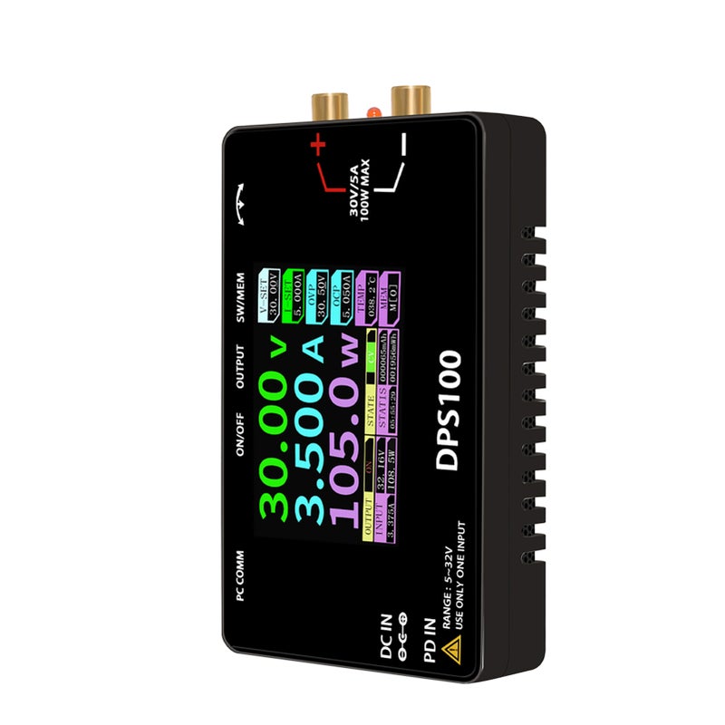 100W 30V 5A Power Supply Portable Digital Adjustable Power Supply Multiple Protection Low Temperature Wave High Efficiency with 2.4inch Color Screen - Image 2