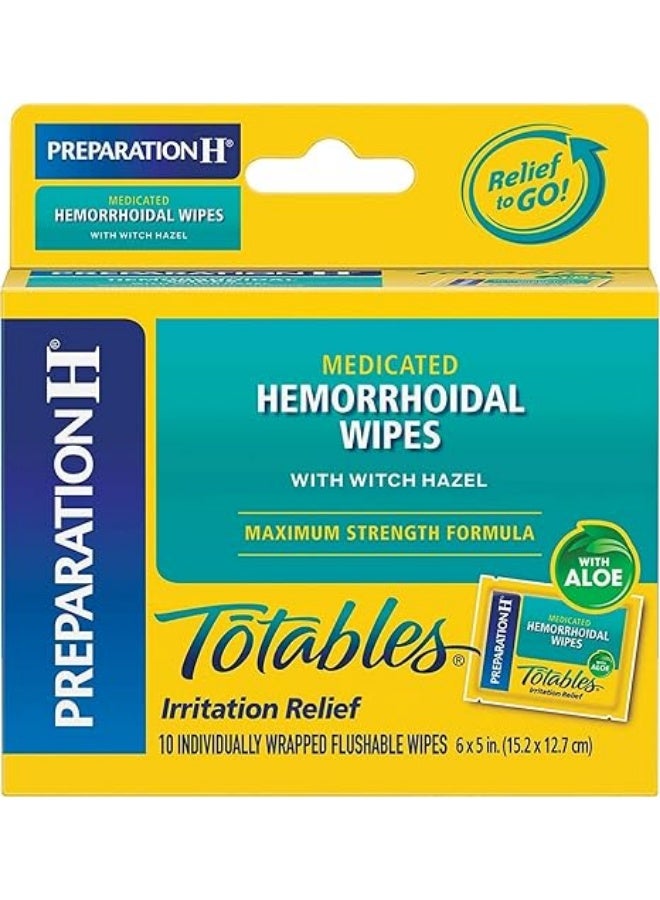 PREPARATION H Prep H Totable Wipe, 10 Count