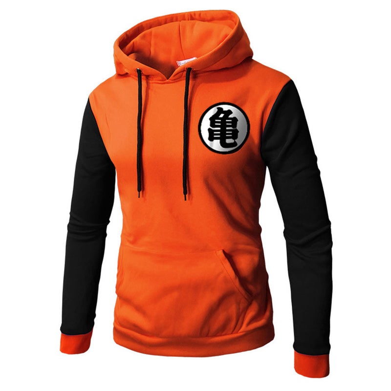 Dragon Ball Z Mens Casual Hoodie Jacket S orange black - Image 1