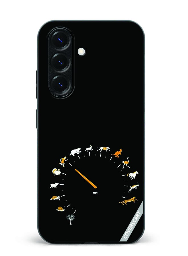 غطاء حماية لهاتف سامسونج جالاكسي A56 بتصميم حيوانات باللون الأسود