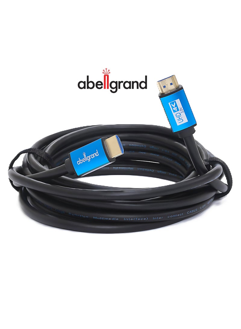 Abellgrand HDMI 5m 4K 2.0 AGcon Cable comes with durable construction and ultra-sleek design, All AGcon cables are perfect for projects that require 24/7 performance Abellgrand AGcon series creates a fully connected professional Audio Video Display Ecosystem. Easily connect, control, and manage your entire network. Supports 4K@60Hz/18Gbps. - Image 1