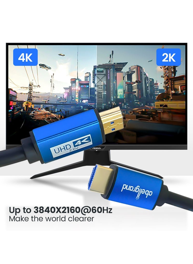 Abellgrand - HDMI 2.0  5m 4K AGcon Cable comes with durable construction and ultra-sleek design, All AGcon cables are perfect for projects that require 24/7 performance Abellgrand AGcon series creates a fully connected professional Audio Video Display Ecosystem. Easily connect, control, and manage your entire network. Supports 4K@120Hz/18Gbps. - Image 1