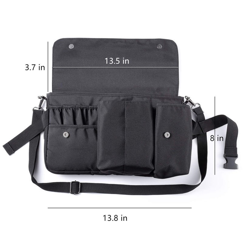 Camdeez Rownyeon Professional Cosmetic Makeup Brush Bag Case Portable Cosmetic Brush Holder Organizer with Artist Adjustable Belt Strap(Brushes Not Included) - Image 4