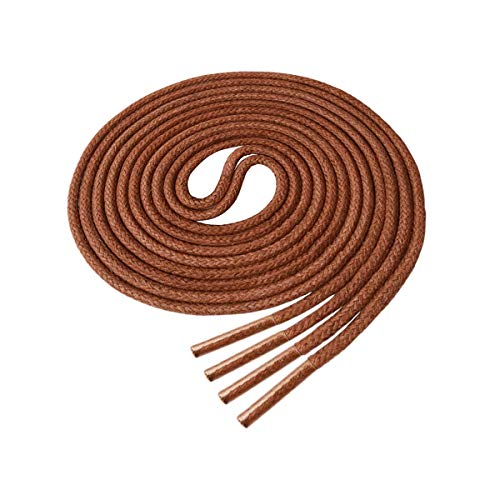 Lify Formal Round - Waxed Cotton Shoe lace (Shoelace) - 2 MM Thick-80CM Long - 3 Pair Set Teak - Image 2