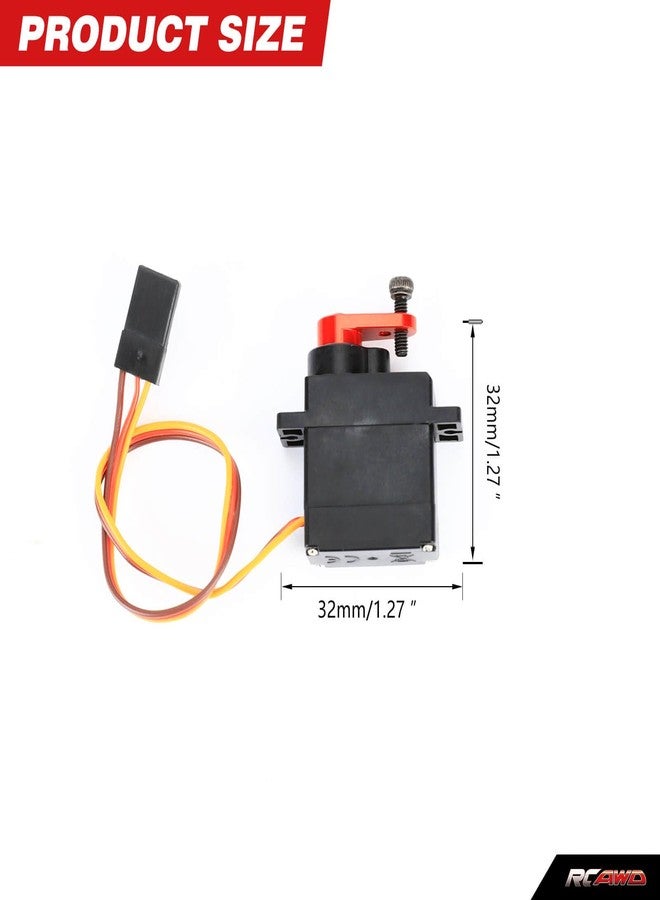RCAWD 1.2 kg Higher Torque Micro Metal Gear Servo Set & Servo Arm for ARRMA Mojave Typhon Granite Grom & Losi n Upgrades for Spektrum #SPMSSX110 Red - Image 4